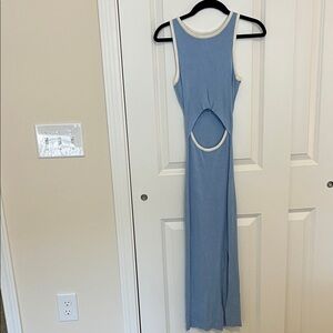 Sleeveless Blue Maxi Dress